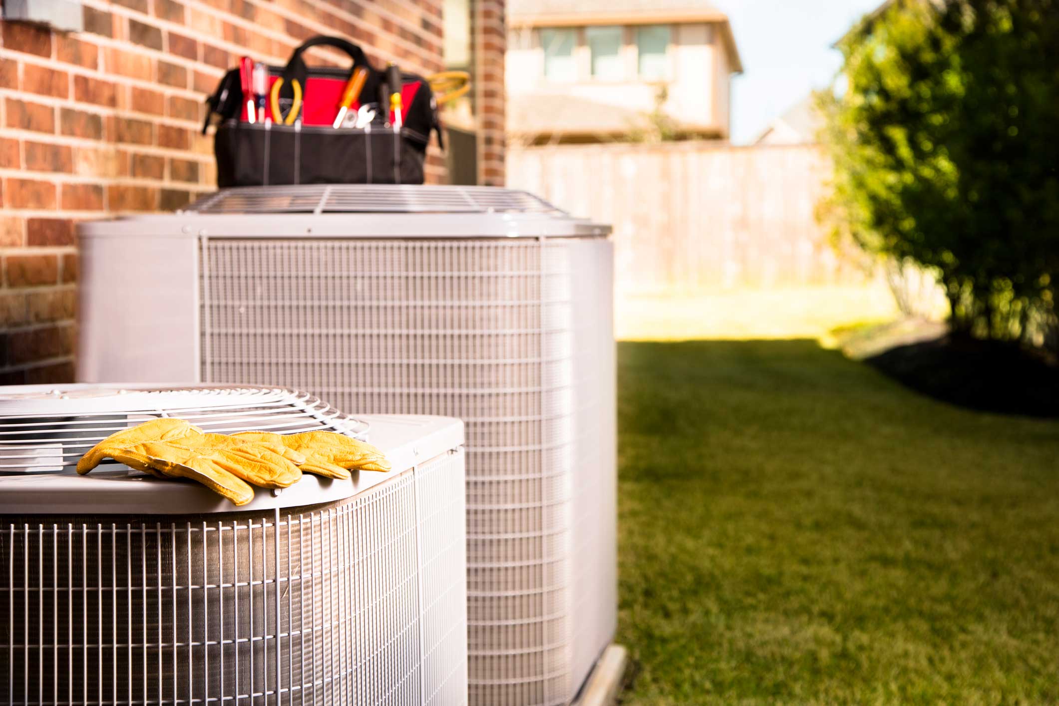 recently installed air conditioning unit