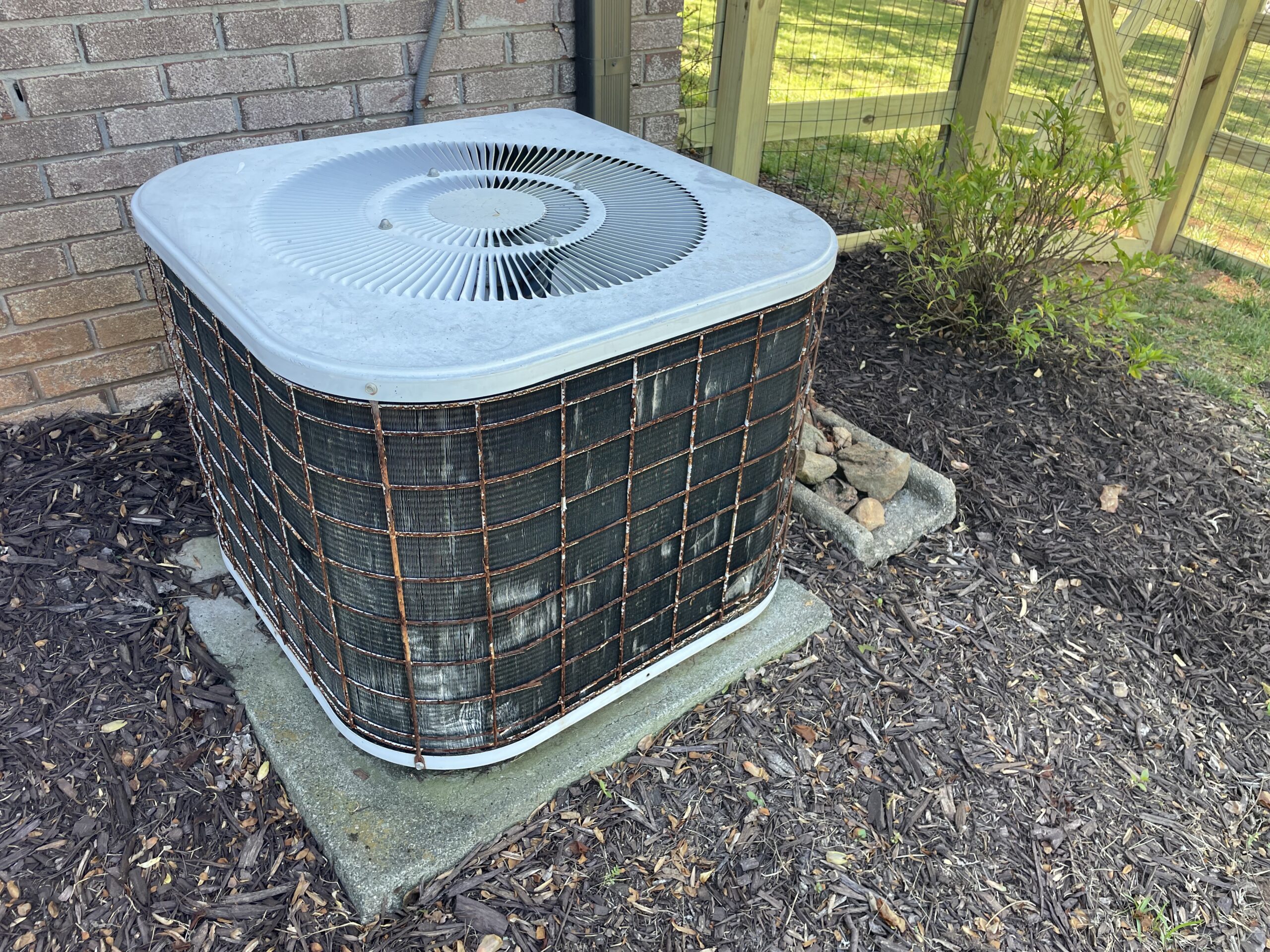 old condenser unit